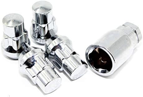 Conjunto de 4 Veritek 12x1,25mm 1,40 polegadas Chrome Bolsa Bulge Tuner Socket Locks para pós -venda de rodas personalizadas