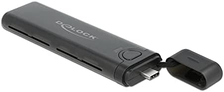 Delock Externo USB Tipo-C Gabinete combinado para M.2 NVME PCIE ou SATA SSD-Free Tool