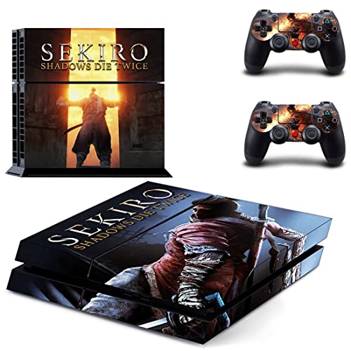 Jogo Sekirong Die e Duas vezes Shinobi Shadow PS4 ou Ps5 Skin Skin Stick para PlayStation 4 ou 5 Console e 2 controladores
