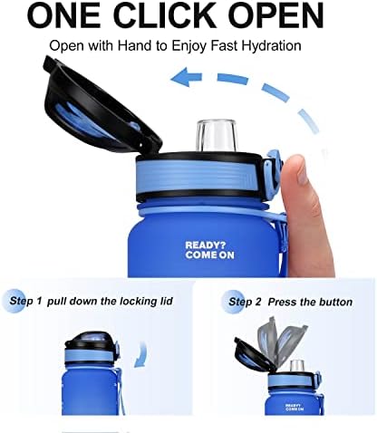 Garrafa de água motivacional com marcador de tempo, garrafa de água infusser de 32 onças, material tritan sem BPA, certifique-se