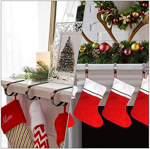Happyyami 12 PCs Cristols de meias de Natal Mantel ganchos de mechas de Natal Clipes de lares lares de meia