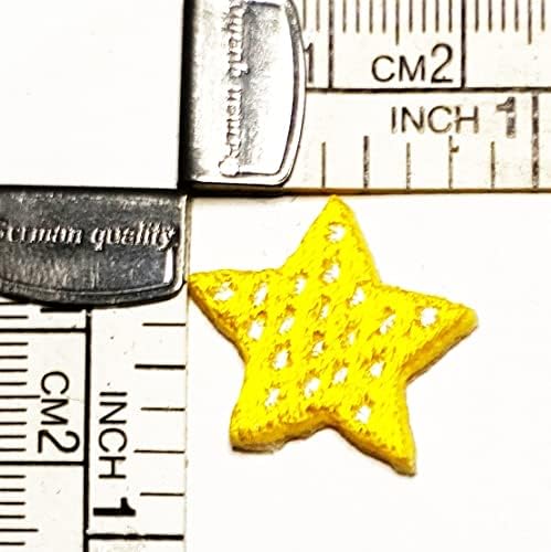 Kleenplus 3pcs. Mini Star Amarelo de Morango Costurar Ferro em Patches Bordados Estrelas Cartoon Moda Moda Projetos de Artesanato